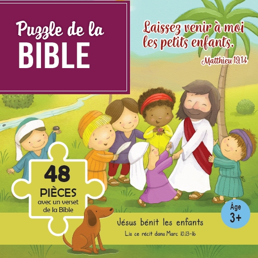 Puzzle - Jésus bénit les enfants 48 pièces - Laissez les petits enfants venir à moi