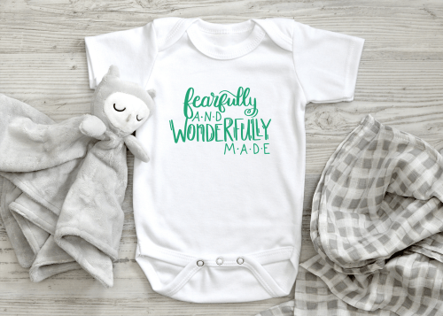 Body bébé "fearfully and wonderfully made" 3-6 mois