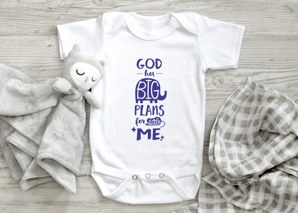 Body bébé "God has big plans for me" 3-6 mois