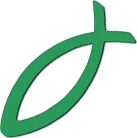 Autocollant Poisson Vert