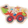 Puzzle - tracteur avec prises en bois - 6 pièces - +1 ans