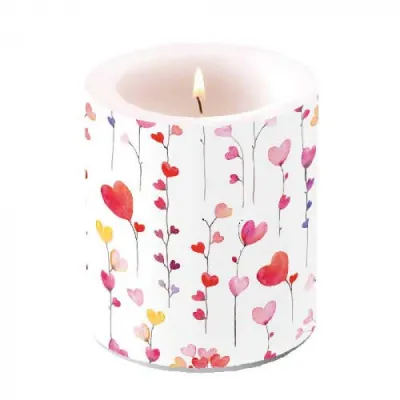 Bougie grande Guirlande de coeurs