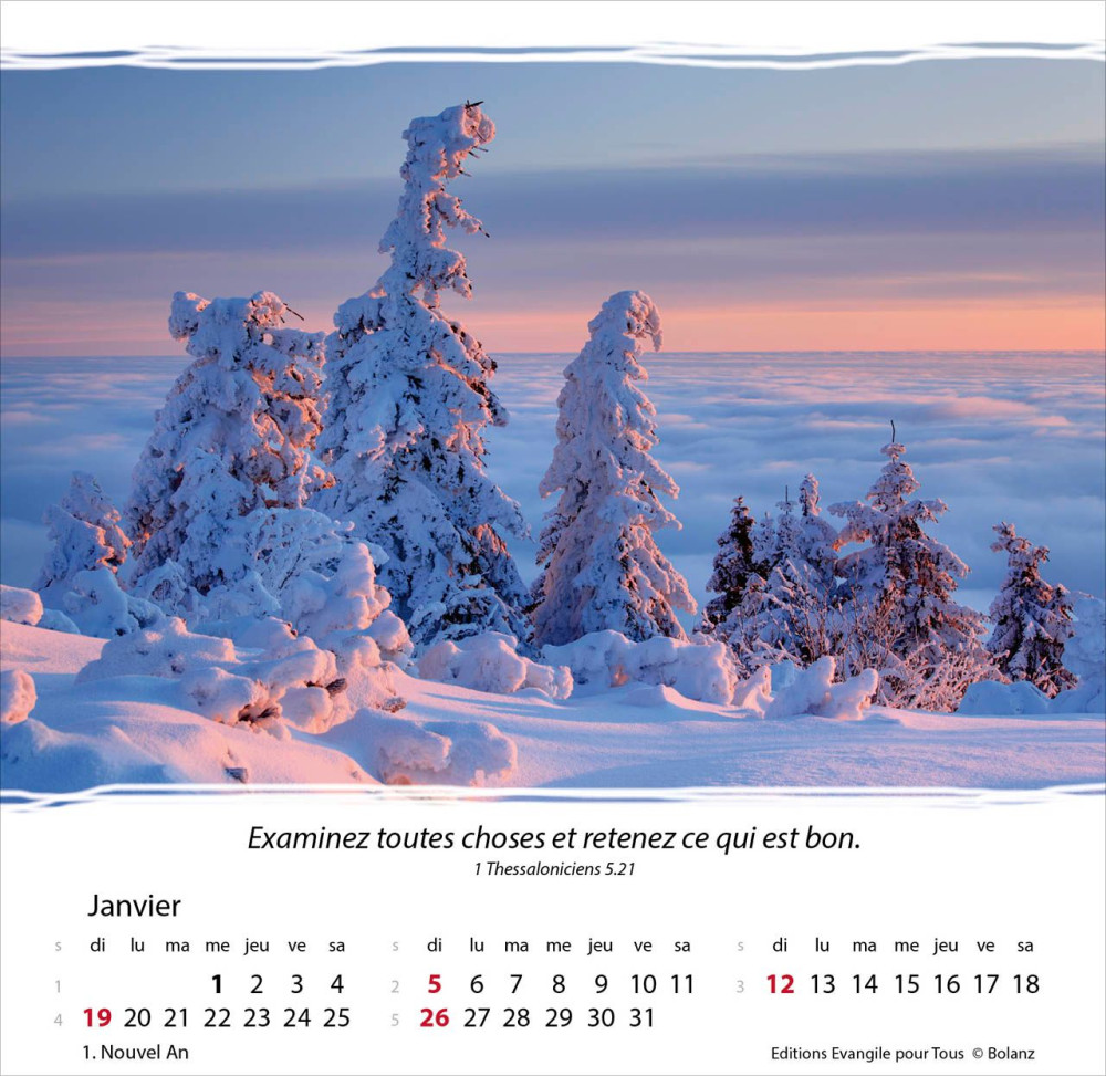 Calendrier Vivre - cartes postales avec méditations