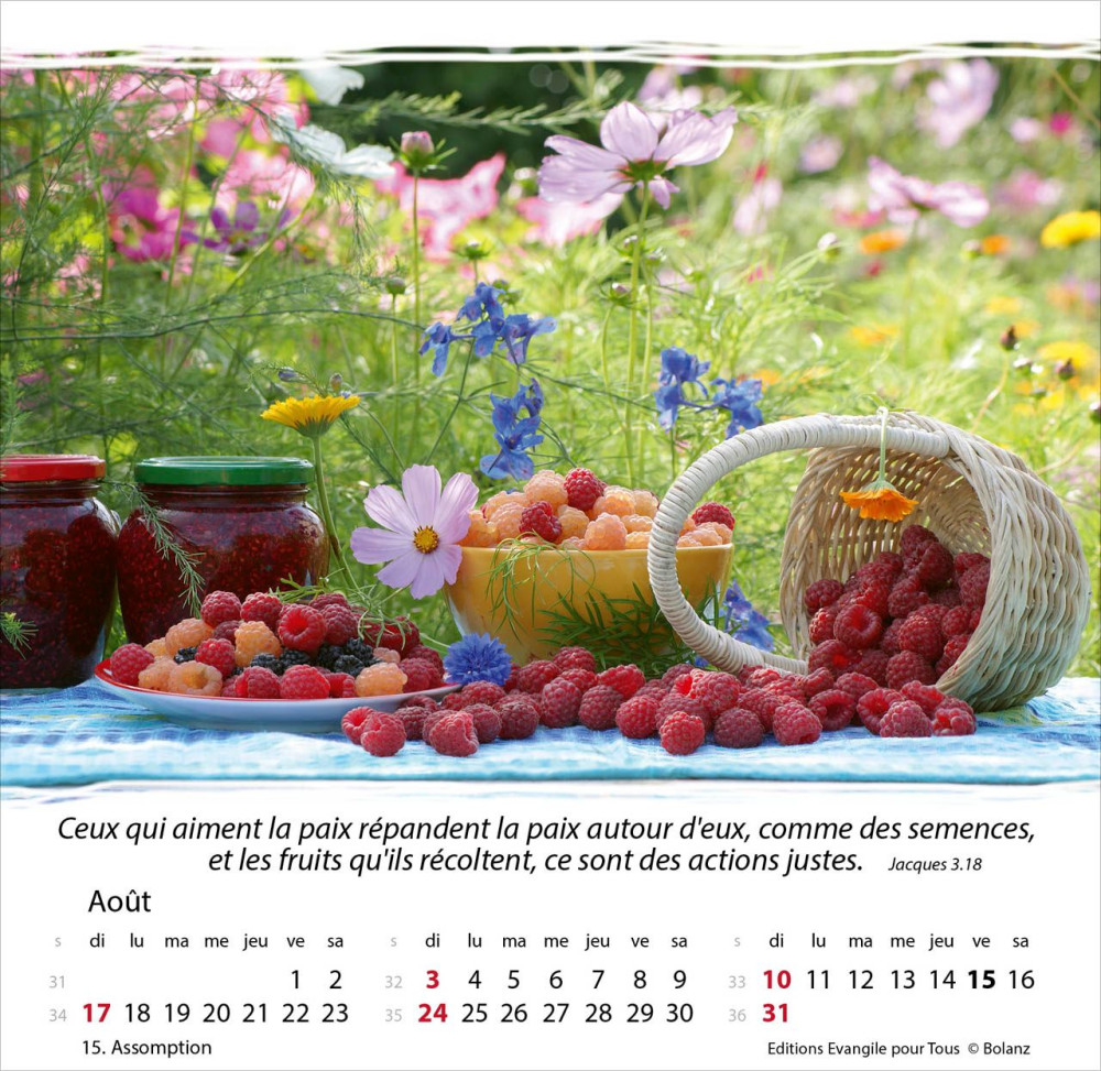 Calendrier Vivre - cartes postales avec méditations