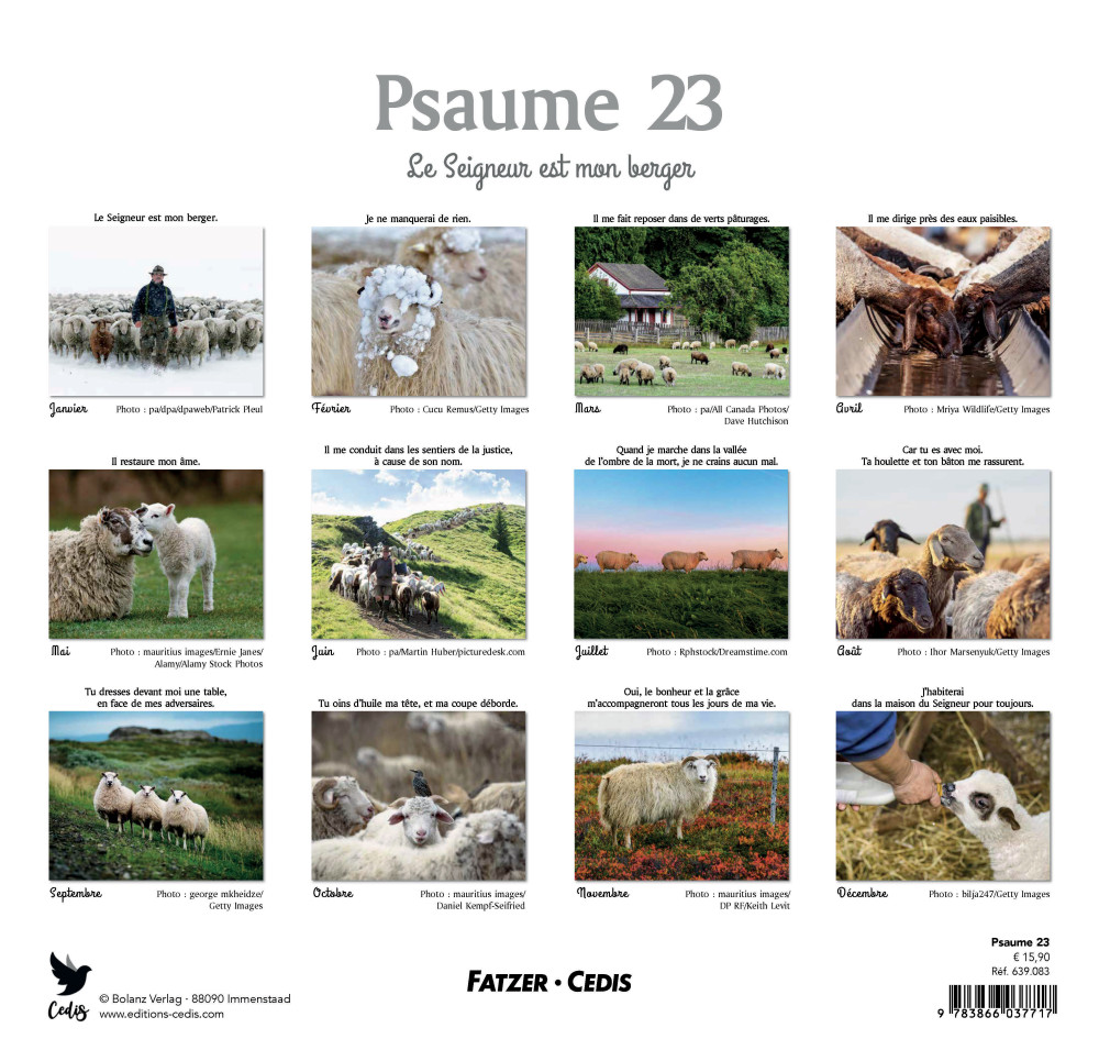 Calendrier Psaume 23 - grand format