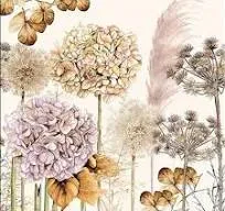 Serviette grande Fleurs séchées