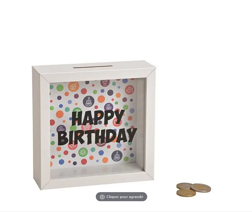 Tirelire Happy Birthday