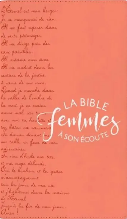Bible Segond 1910 Femmes à son écoute - souple Corail et texte