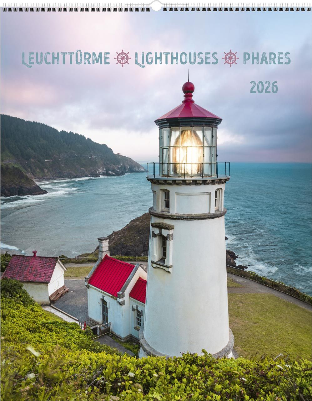 Calendrier Phares - trilingue, poster mural