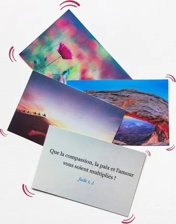 Lot de 50 mini-cartes Promesses de Dieu