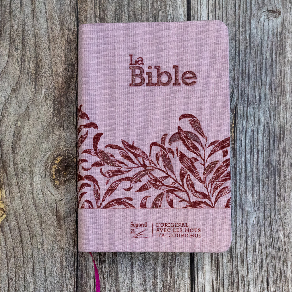 Bible Segond 21 compacte (Premium Style) - couverture souple toile rose et onglets