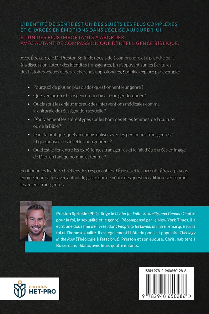 Etre corps - Les identités transgenres, l'église et ce que la Bible en dit