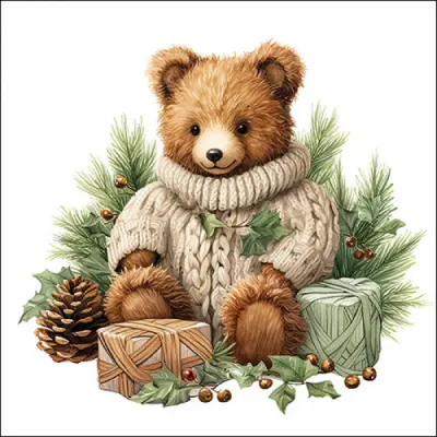 Serviette grande Ours câlin
