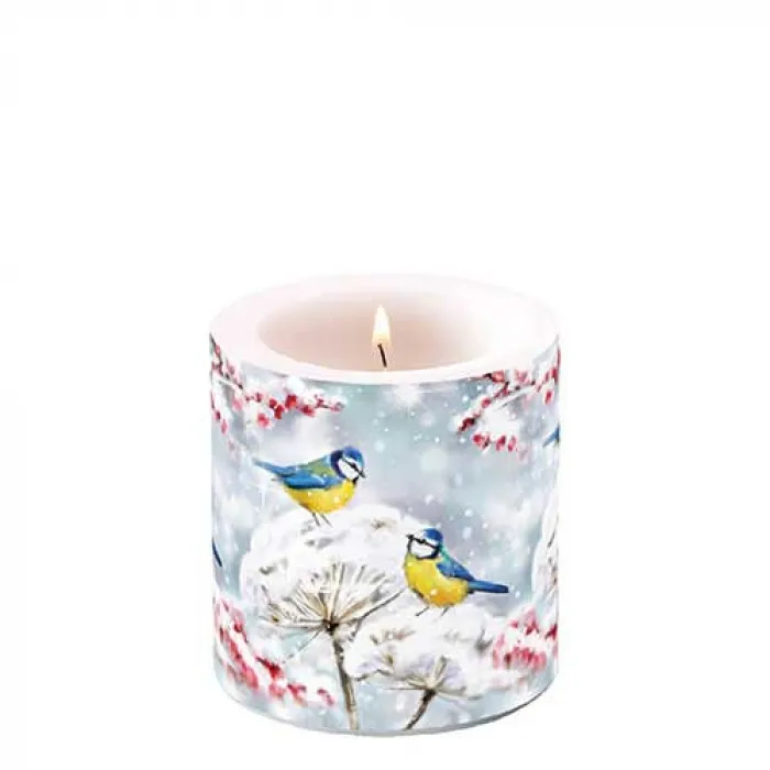 Bougie petite Oiseaux dans la neige