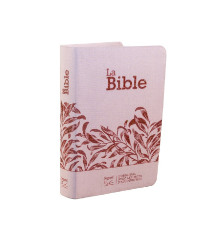 Bible Segond 21 compacte (Premium Style) - couverture souple toile rose et onglets