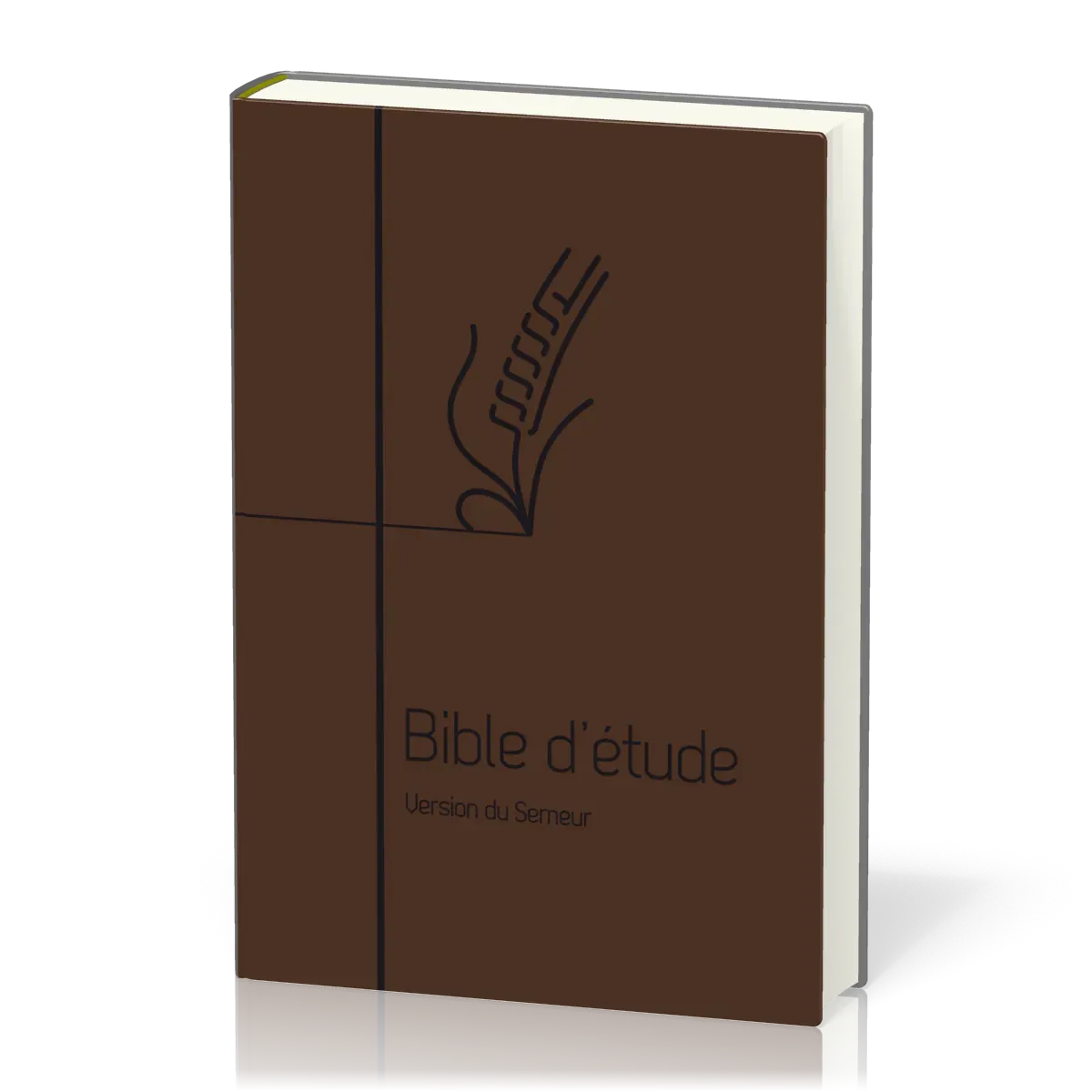 Bible d'étude Semeur 2015 couverture souple brune tranche blanche