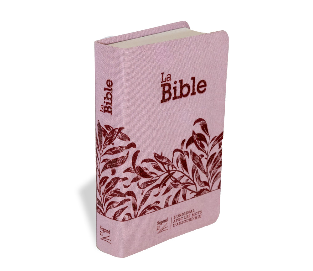 Bible Segond 21 compacte (Premium Style) - couverture souple toile rose et onglets