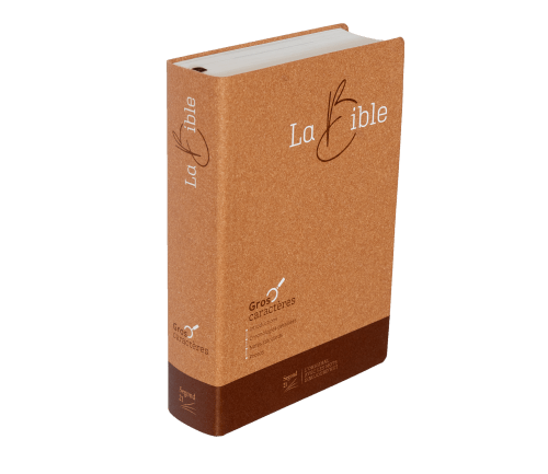 Bible Segond 21, gros caractères - couverture semi-rigide, papier brun chiné en fibres naturelles