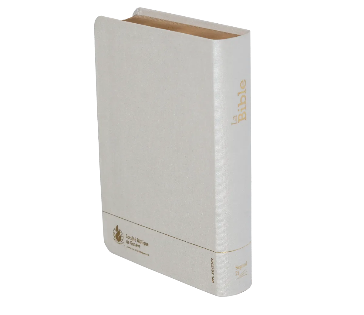 Bible Segond 21 compacte (Premium Style) - couverture souple toile blanche, tranches dorées et ongle