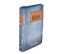 Bible Segond 21 compacte (premium style) - couverture souple toilée motif jeans, avec fermeture écl