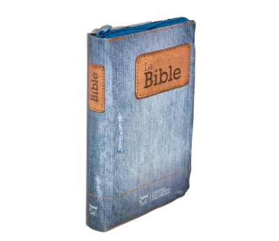 Bible Segond 21 compacte (premium style) - couverture souple toilée motif jeans, avec fermeture écl