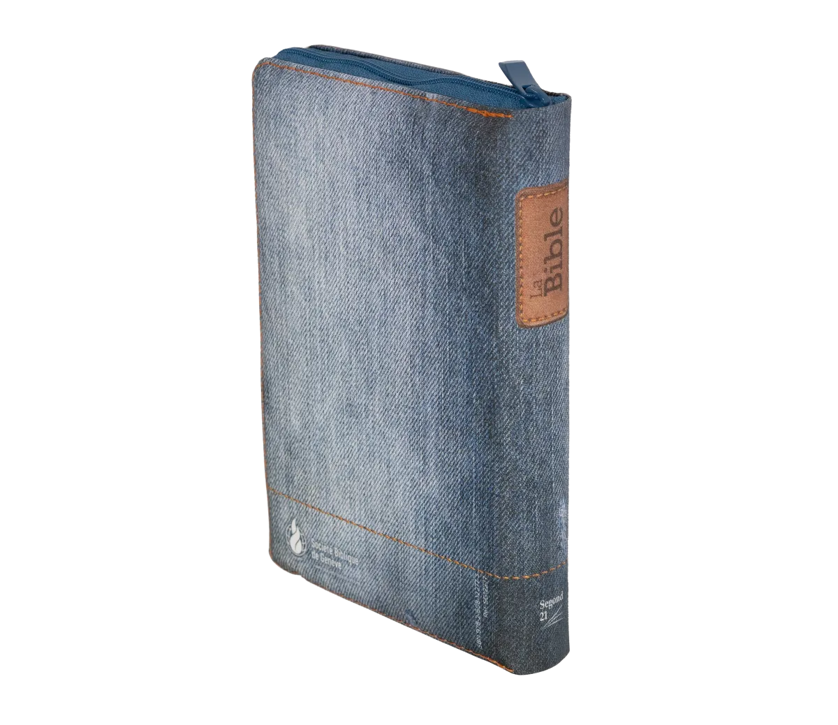 Bible Segond 21 compacte (premium style) - couverture souple toilée motif jeans, avec fermeture écl