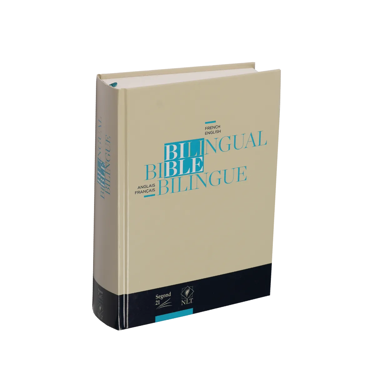 Bilingue français/anglais Bible Segond 21/NLT - bleu couverture rigide