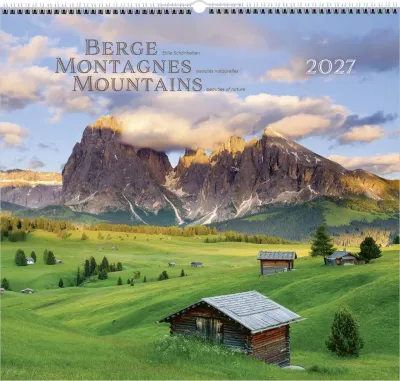 Calendrier Montagnes - trilingue, poster mural