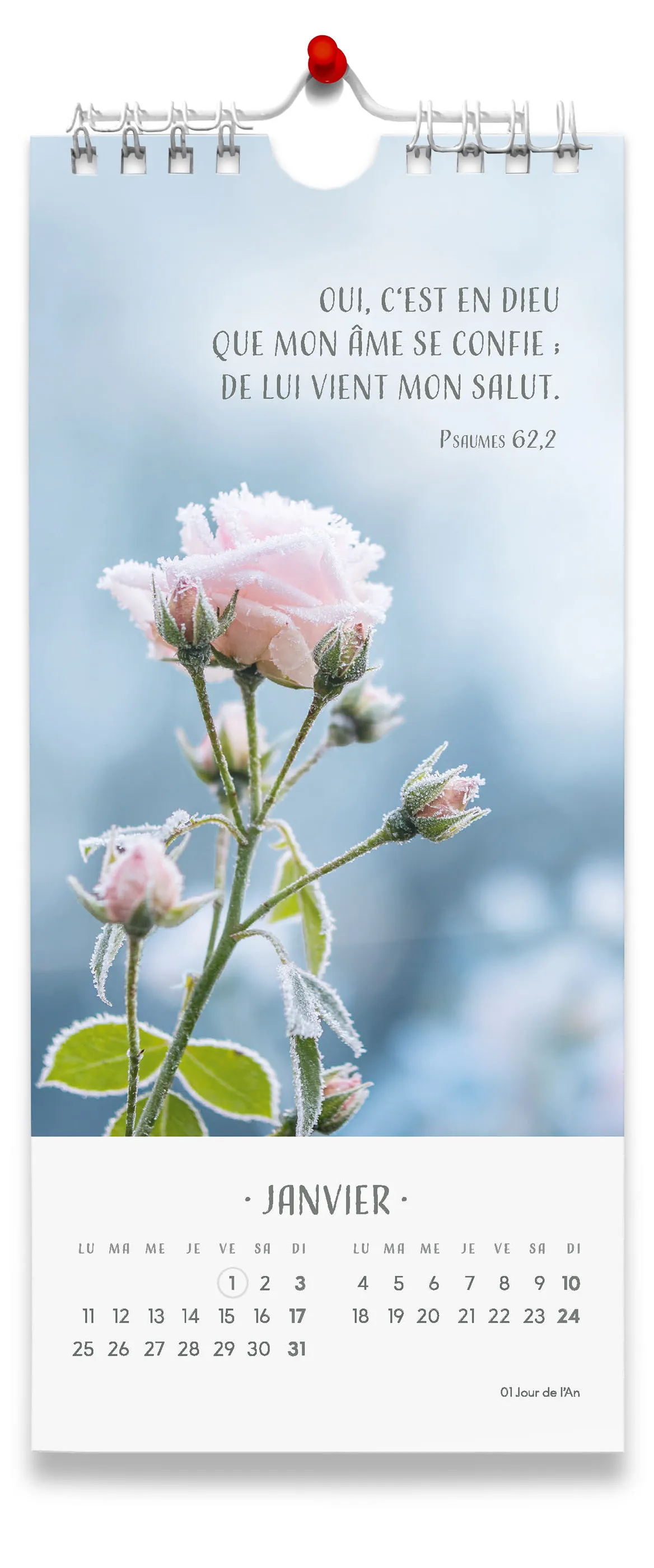 Calendrier Les fleurs - avec verset