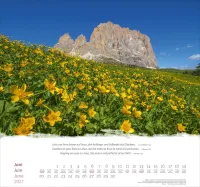 Calendrier Montagnes - trilingue, poster mural