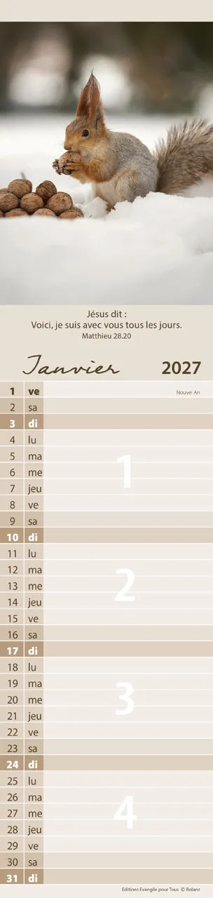 Calendrier Pour Vous - allongé