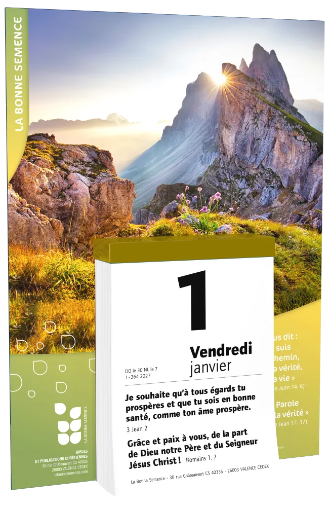 Calendrier Bonne Semence Français bloc & plaque