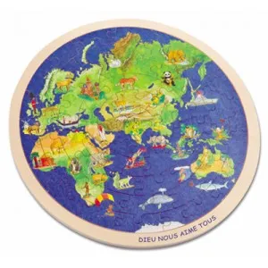 Puzzle laminé double face 57 pièces