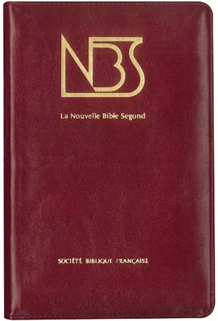 Bible NBS similicuir bordeaux tranche or onglets ferm. éclair