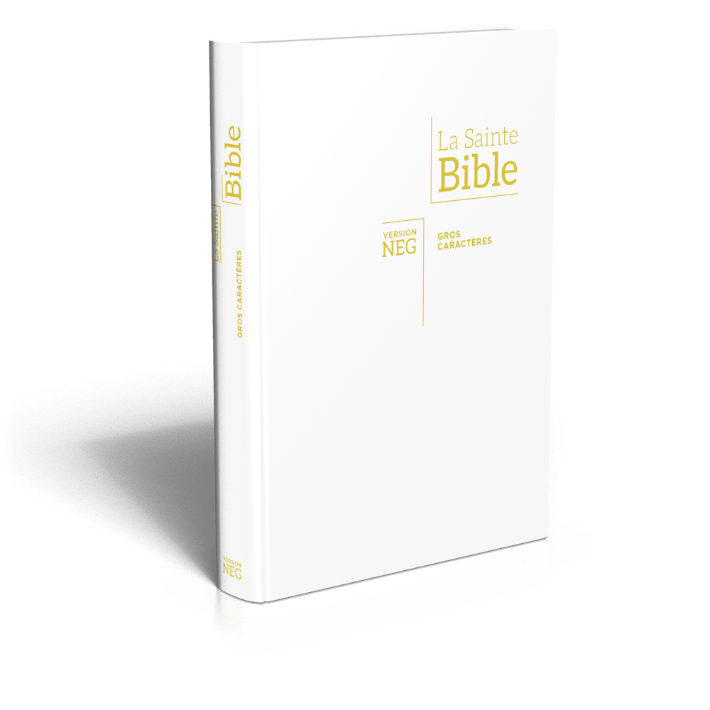 Bible NEG gros caractères - souple blanche tranche or