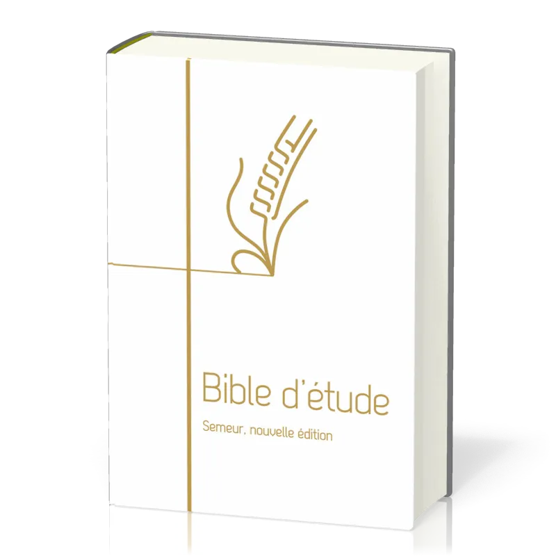 Bible du Semeur 2015 étude rigide blanc tranche or