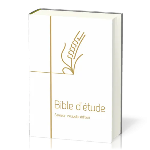 Bible du Semeur 2015 étude rigide blanc tranche or