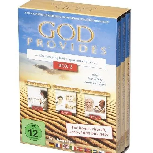 GOD PROVIDES "DIEU POURVOIT" BOX 2, 3 DVD, RECOMPENSE D'ABRAM-ABRAHAM ET ISAAC-HOMME RICHE ET LAZARE
