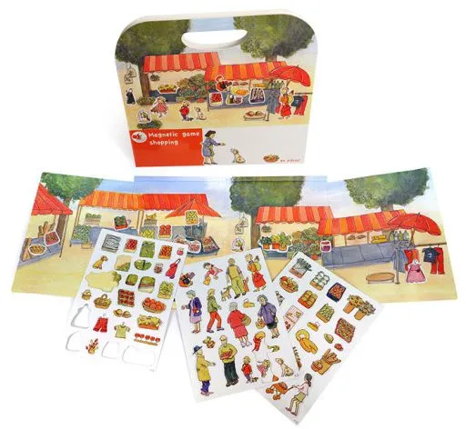 Magnet - Marché - 64 pièces - dans valise