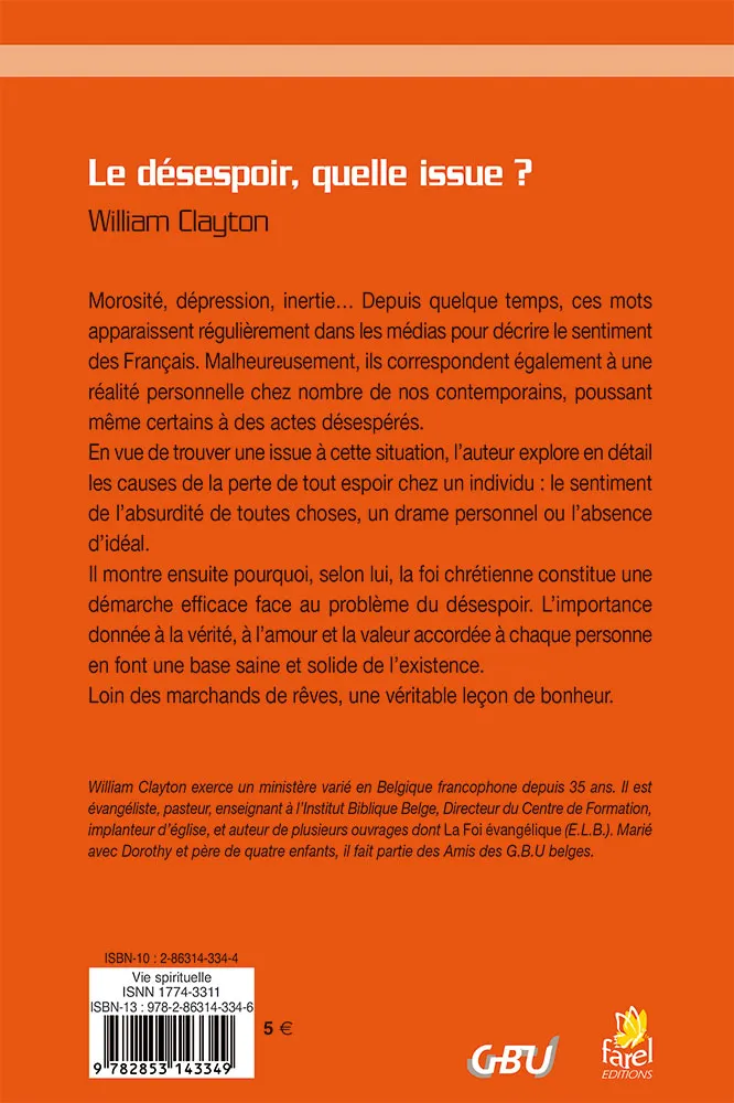 DESESPOIR QUELLE ISSUE? (LE)