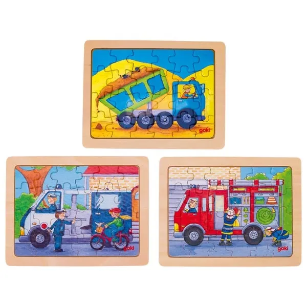 Puzzle - Les métiers - 3 modèles - 24 pièces - 3 ans