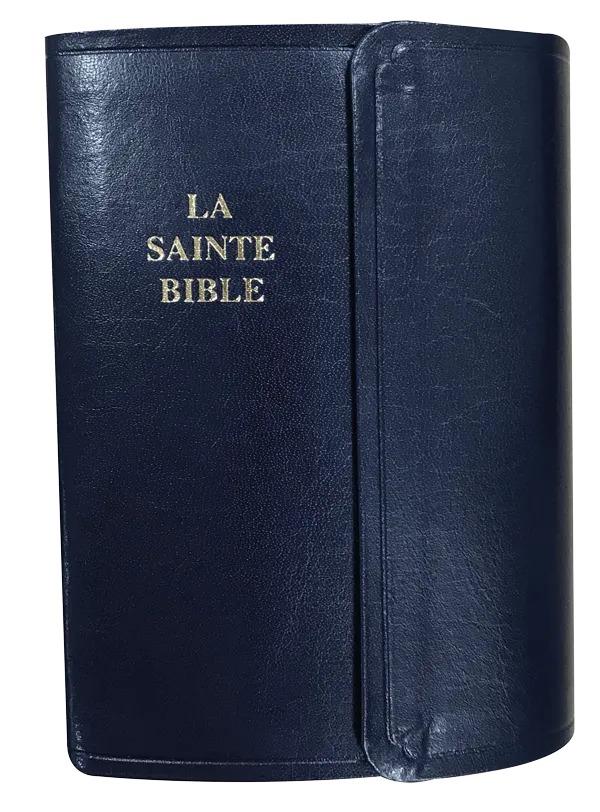 Bible Segond 1910 compacte, semi-rigide, similicuir fermeture pression
