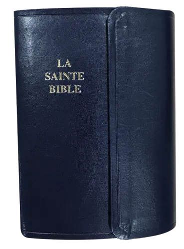 Bible Segond 1910 compacte, semi-rigide, similicuir fermeture pression