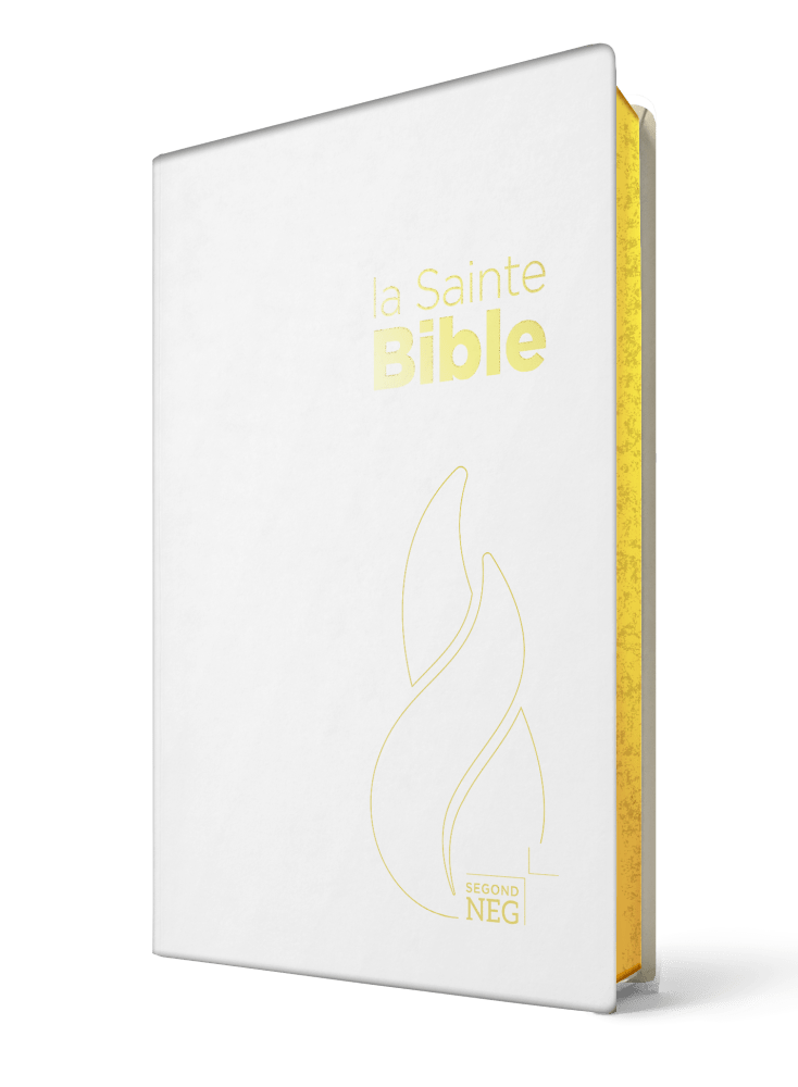 Bible NEG compacte souple Vivella blanche avec onglets et tranches or