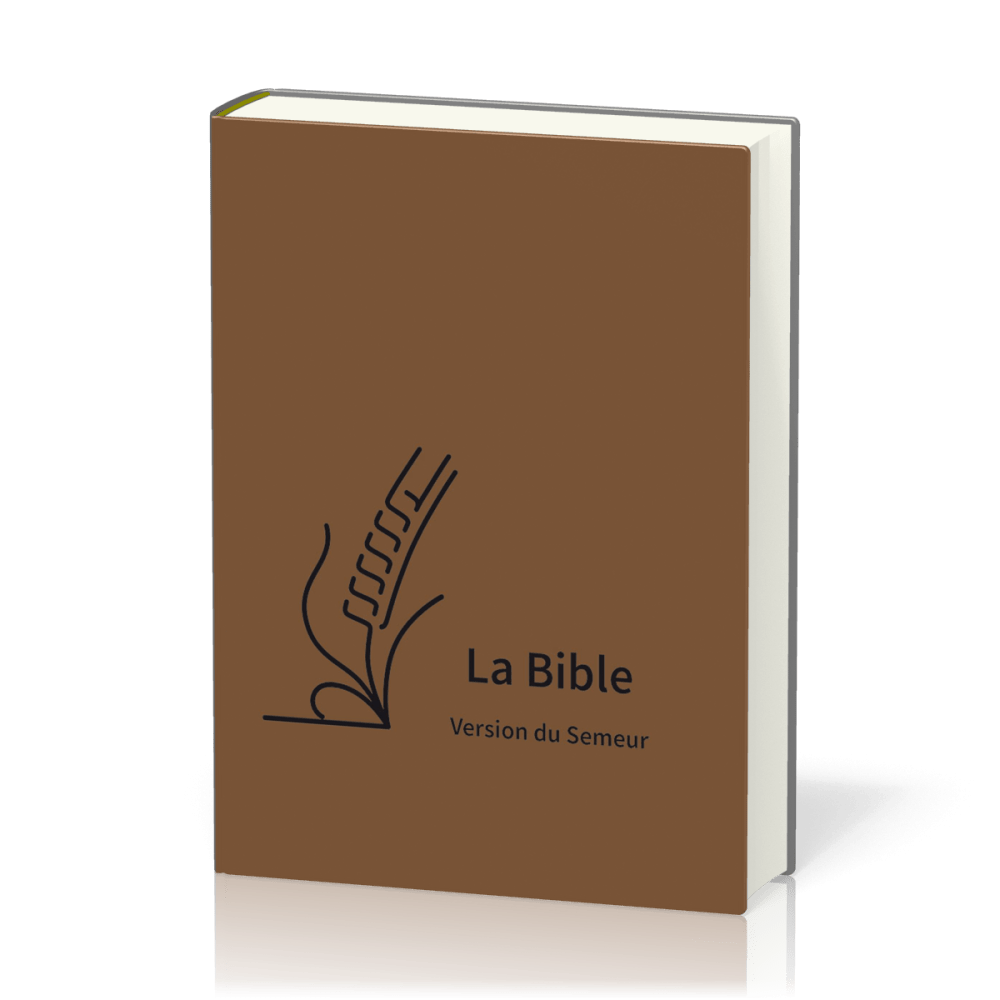 Bible Semeur 2015, couverture textile semi-souple marron, tranche blanche