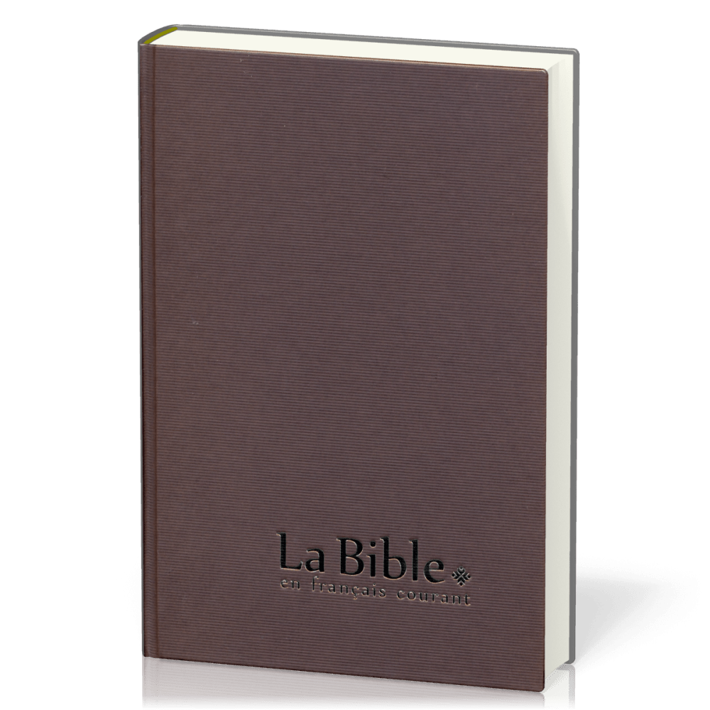 Bible français courant gros caractères couverture rigide brun