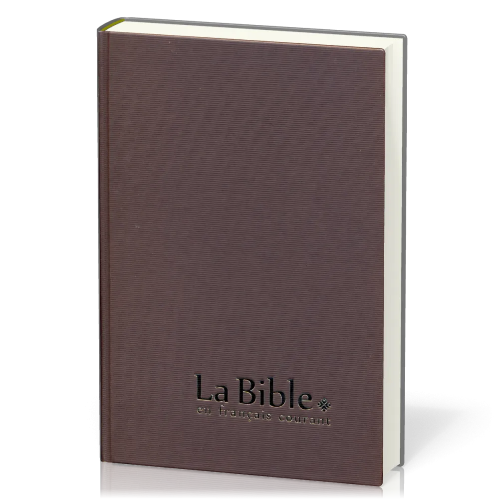 Bible français courant gros caractères couverture rigide brun