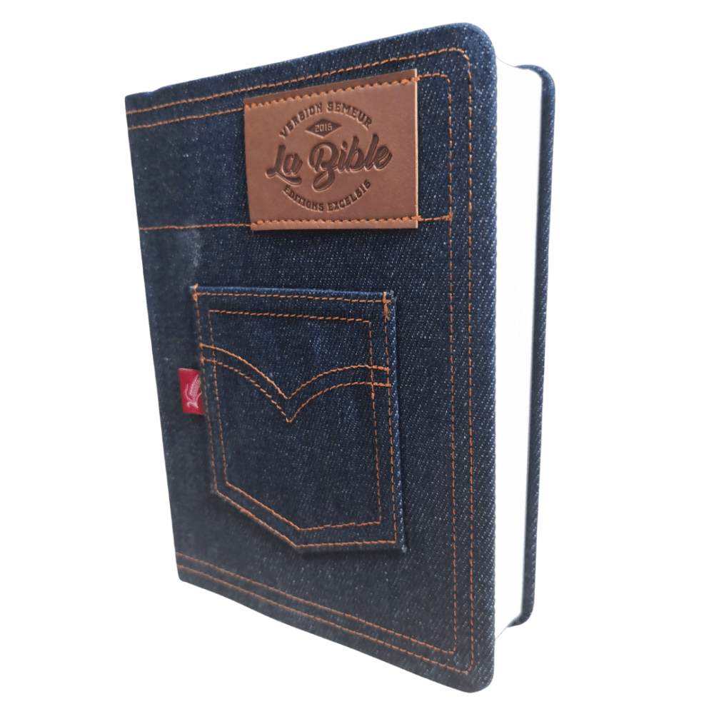 Bible Semeur 2015, couverture jeans souple bleue, tranche blanche