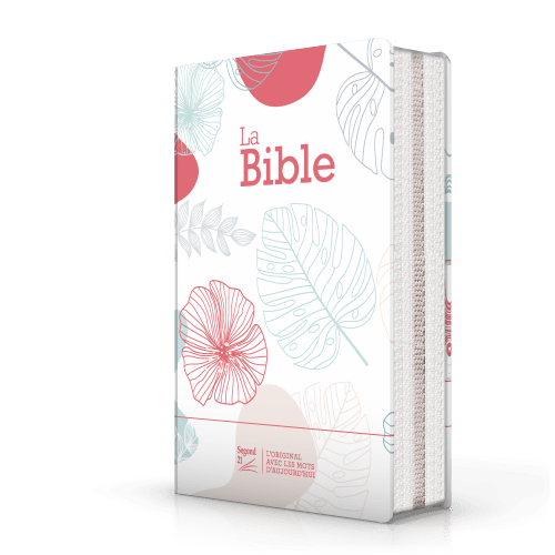 Bible Segond 21 compacte (premium style) - couverture souple toilée motif fleuri, avec fermeture éc