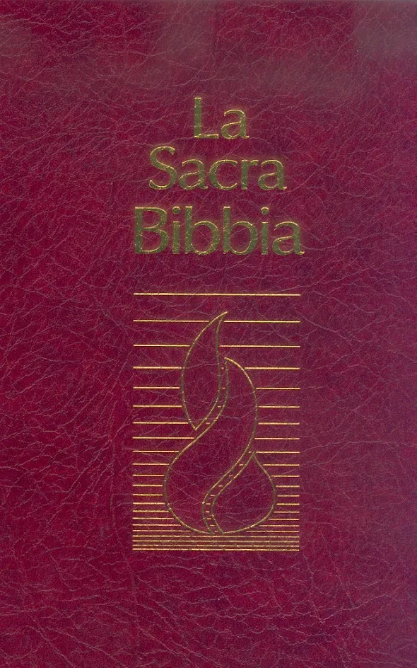 ITALIEN - BIBLE - MINI - RELIEE - GRENAT